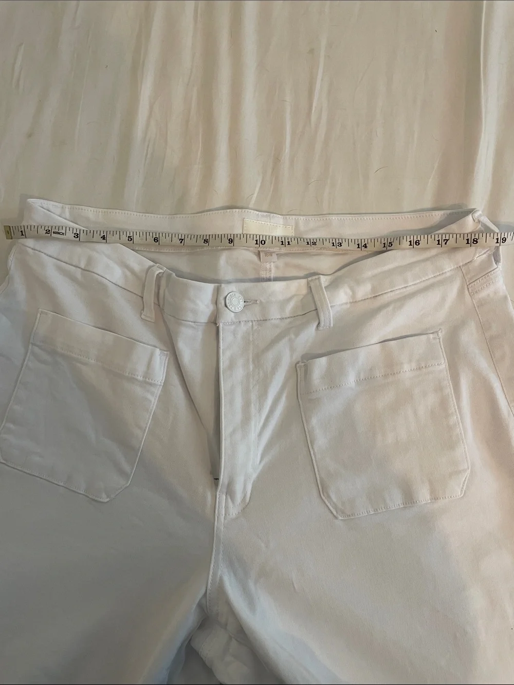 Kut from the Kloth Meg Pants with Front Patch Pockets 16W Optic White